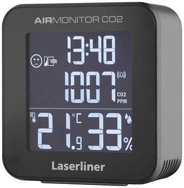 Laserliner AirMonitor CO2 Kohlendioxid-Messgerät 400 - 9999 ppm mit Temperaturmessfunktion