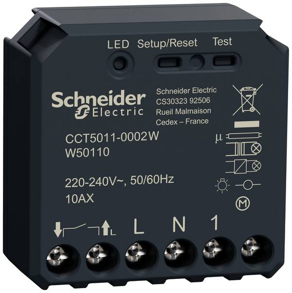 Schneider Electric Wiser CCT5011-0002W Schaltaktor Reichweite max. (im Freifeld) 50 m Hausautomatisierung