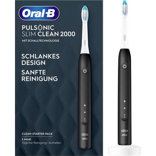 Oral-B Pulsonic Slim Clean 2000 Black 396208 Elektrische Zahnbürste Schwarz