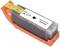 Schwarze Tintenpatrone PGI-570XL von Replaces/Ersatztinte, verpackt in orangefarbenem Halter mit Hinweisetikett oben.