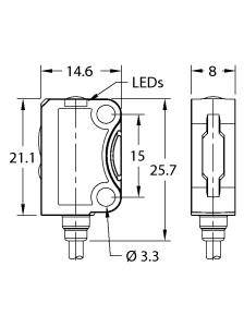 Turck Reflexions-Lichttaster VS8APFF30B 3803488 1 St.