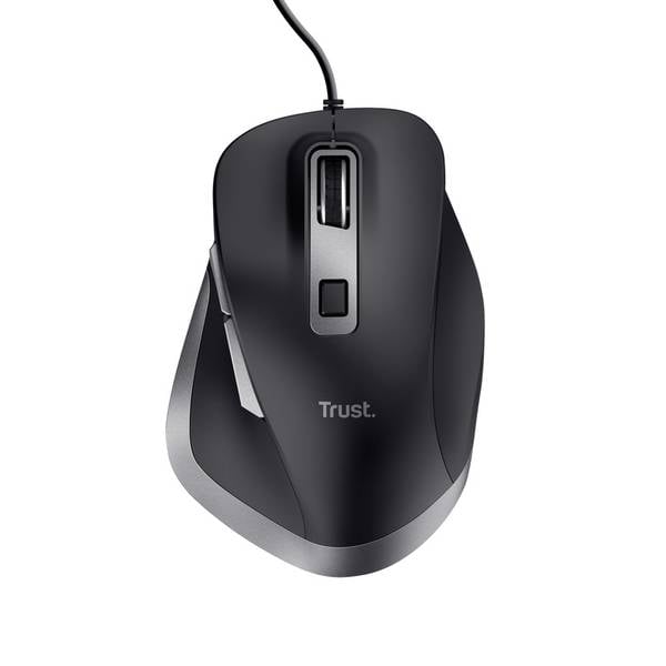Trust FYDA  Ergonomische Maus Kabelgebunden   Optisch Schwarz 6 Tasten 5000 dpi Ergonomisch