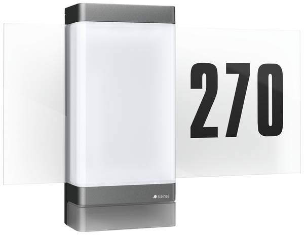 Steinel 067205 LED AUSSENLEUCHTE L 270 DIGI SC ANT LED-Außenwandleuchte mit Bewegungsmelder   LED LED fest eingebaut 7.8 W Anthrazit