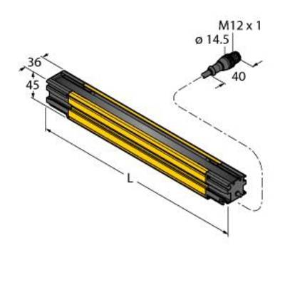 Turck Lichtvorhang SLLR40-1470P8 Schutzfeldhöhe 1470 mm