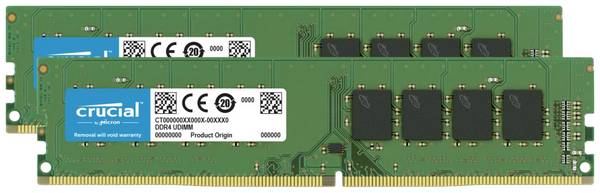 Crucial CT2K16G4DFRA32A PC-Arbeitsspeicher Kit   DDR4 32 GB 2 x 16 GB  3200 MHz 288pin DIMM CL22 CT2K16G4DFRA32A