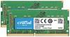 Crucial - DDR4 - kit - 64 GB: 2 x 32 GB - SO DIMM 260-PIN - 2666 MHz / PC4-21300 - CL19 - 1.2 V - ungepuffert - non-ECC