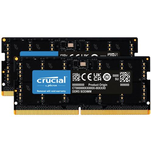 Crucial CT2K32G48C40S5 Laptop-Arbeitsspeicher Kit DDR5 64 GB 2 x 32 GB 4800 MHz 262pin SO-DIMM CL40 CT2K32G48C40S5