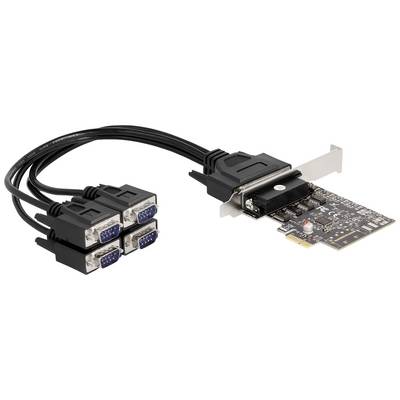 Delock Serieller Adapter - PCIe 2.0 Low-Profile - RS-232 x 1 - Schwarz-0