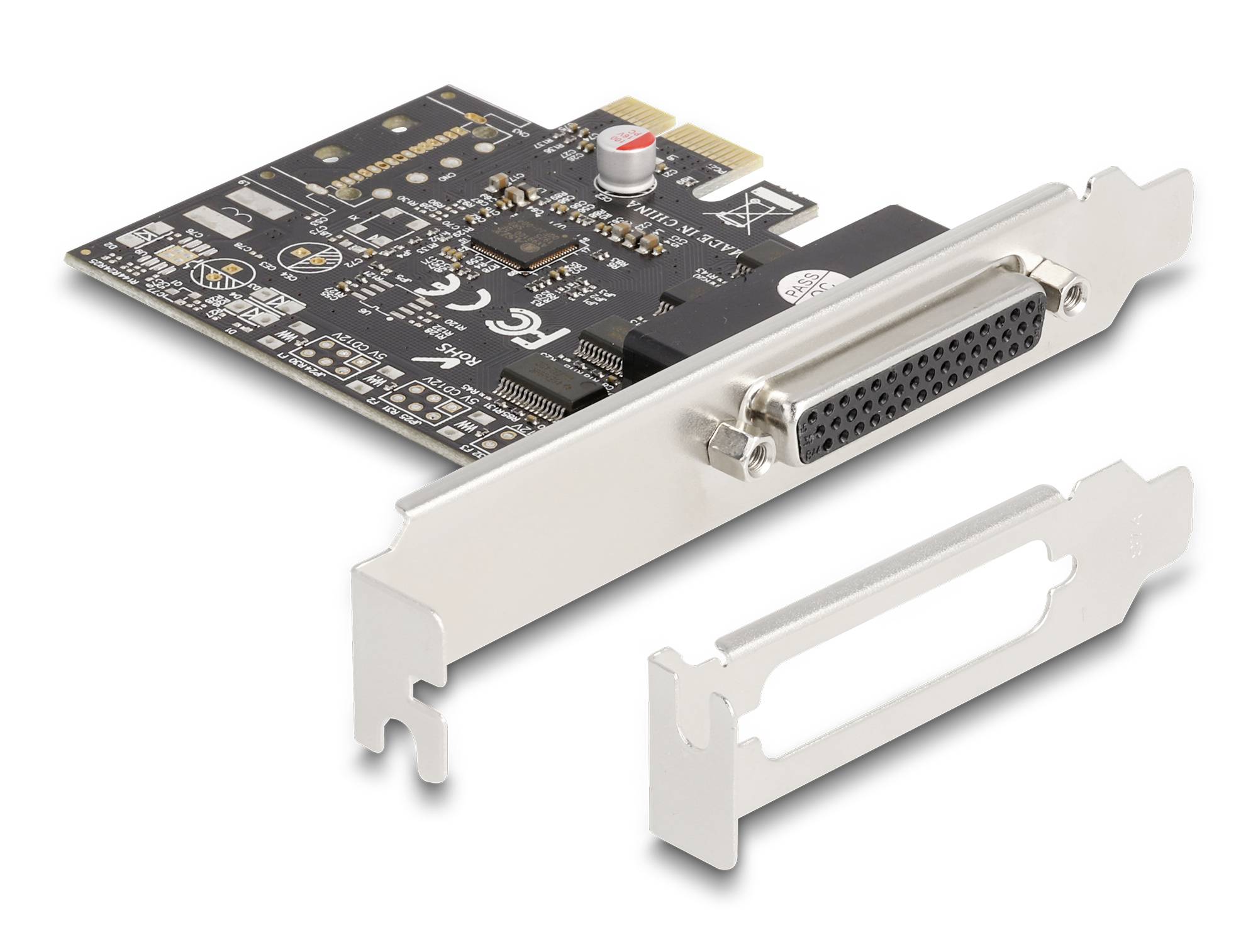 Delock Serieller Adapter - PCIe 2.0 Low-Profile - RS-232 x 1 - Schwarz-1