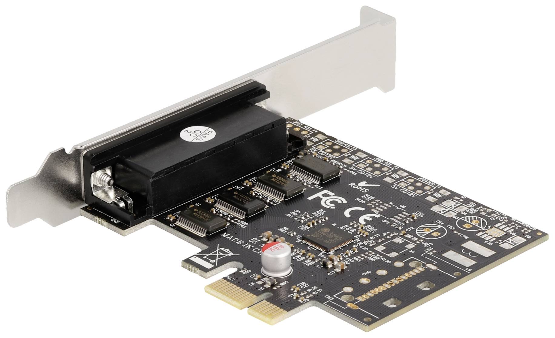 Delock Serieller Adapter - PCIe 2.0 Low-Profile - RS-232 x 1 - Schwarz-2