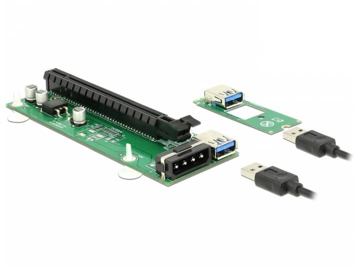 DELOCK Riser Karte M.2 Key B+M > PCI Express x16 mit 30 cm USB Kabel