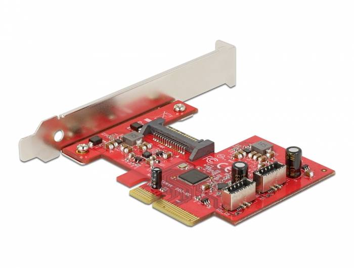 DELOCK PCI Express Karte zu 2 x intern USB 3.2 Gen 2 Key A 20 Pin Buchse