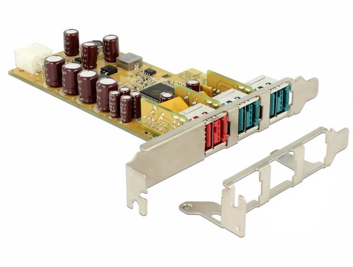 DELOCK PoweredUSB PCI Express Karte > 1 x 24 V + 2 x 12 V