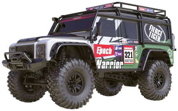 Amewi Dirt Climbing Fierce Tiger Brushed 1:10 RC Modellauto Elektro Crawler Allradantrieb (4WD) RtR 2,4 GHz Inkl. Akku und Ladegerät, mit Lichteffekt, inkl. Batterien