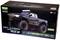 'RC Truck-Verpackung: Bild eines ferngesteuerten Geländewagens auf einem schwarzen Karton. Details: 4WD, 2,4 GHz, Geschwindigkeit 15 km/h.'
