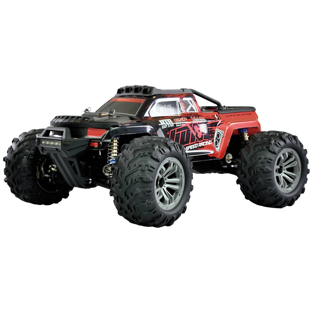 Amewi Daphoenodon Rood Brushed 1:12 RC auto Elektro Monstertruck 4WD RTR 2,4 GHz Incl. accu en lader