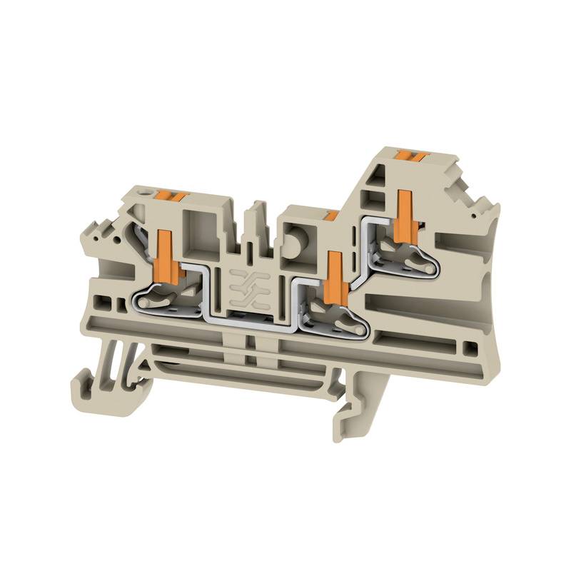 Weidmüller 2847330000 Durchgangsklemme Push-In-Klemme, Steckanschluss Dunkelbeige 50 St.
