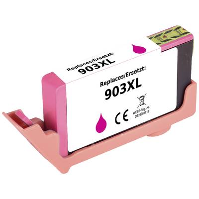 'Druckerpatrone 903XL in rosa Halterung. Kompatibel mit Ersetzen: 903XL. Enthält CE-Zeichen und WEEE-RoHS. Farbe: Magenta.'