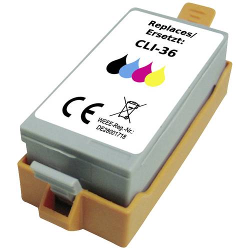 Renkforce Druckerpatrone ersetzt Canon CLI-36 Kompatibel Schwarz, Cyan, Magenta, Gelb RF-5705470