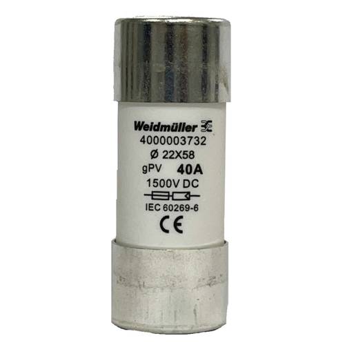 Weidmüller 4000003732 FUSE WSFL 22X58 40A 1K5V GPV Feinsicherung Inhalt 10 St.