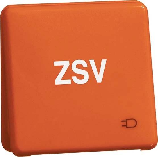 Quadratische, orange Dose mit der Aufschrift 'ZSV' und einem kleinen Stecker-Symbol in der unteren rechten Ecke.