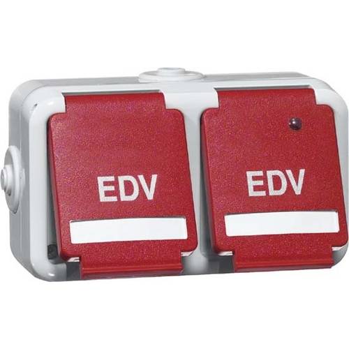 PEHA by Honeywell 1fach Komplett Schutzkontakt-Steckdose mit Klappdeckel Rot 814311 1 St.