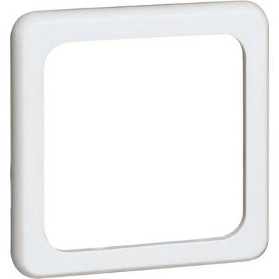 Ein weißer quadratischer Rahmen vor einem neutralen Hintergrund.