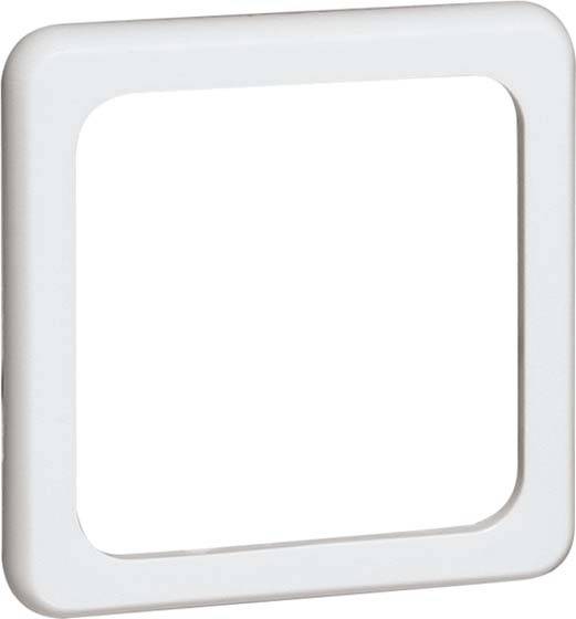 Ein weißer quadratischer Rahmen, schlichte Gestaltung, vor einem neutralen Hintergrund.
