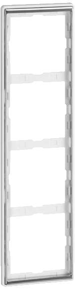 Metallrahmen mit rechteckiger Form, geeignet für den Einbau in eine Wand oder Tür. Transparentes Material mit mehreren Querverbindungen.
