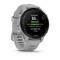 Eine graue Smartwatch zeigt den HRV-Wert an: 80 ms, als 'Balanced' markiert. Durchschnitt der letzten Nacht: 75 ms.