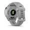 Graue Smartwatch mit Armband, Ansicht der Rückseite. Sensoren und Modellname 'Forerunner 255S' sichtbar.