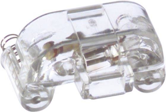 Ein klarer, transparenter Drehstift-Schalter in Nahaufnahme, hauptsächlich in Elektronik für Schaltstromkreise verwendet.