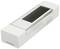 USB-Ladegerät mit Solarzelle, rechteckig und weiß. Ideal für umweltfreundliches Laden unterwegs.
