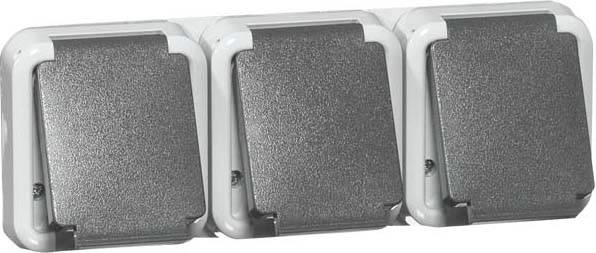 PEHA by Honeywell 1fach Komplett Steckdose Grau 312771 2 St.