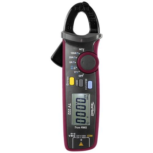 Testboy Testboy TV 222 Stromzange kalibriert (DAkkS-akkreditiertes Labor) digital CAT III 300 V Anzeige (Counts): 4000