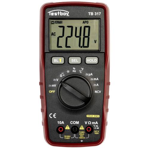 Testboy TB317 Hand-Multimeter kalibriert (DAkkS-akkreditiertes Labor) digital CAT IV 1000 V