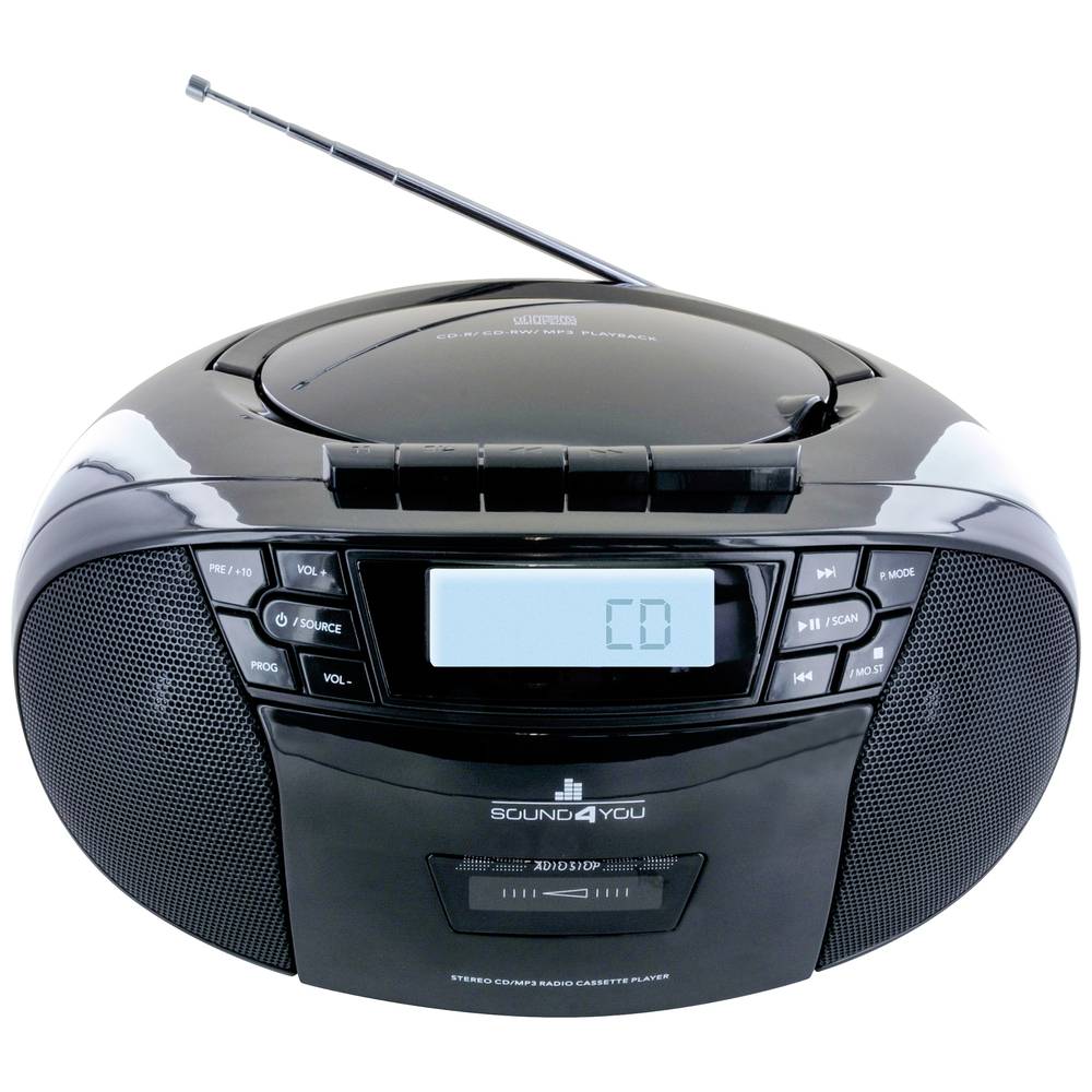 Schwaiger Sound4You Radio-CD-speler VHF (FM), AM, FM CD, FM Zwart