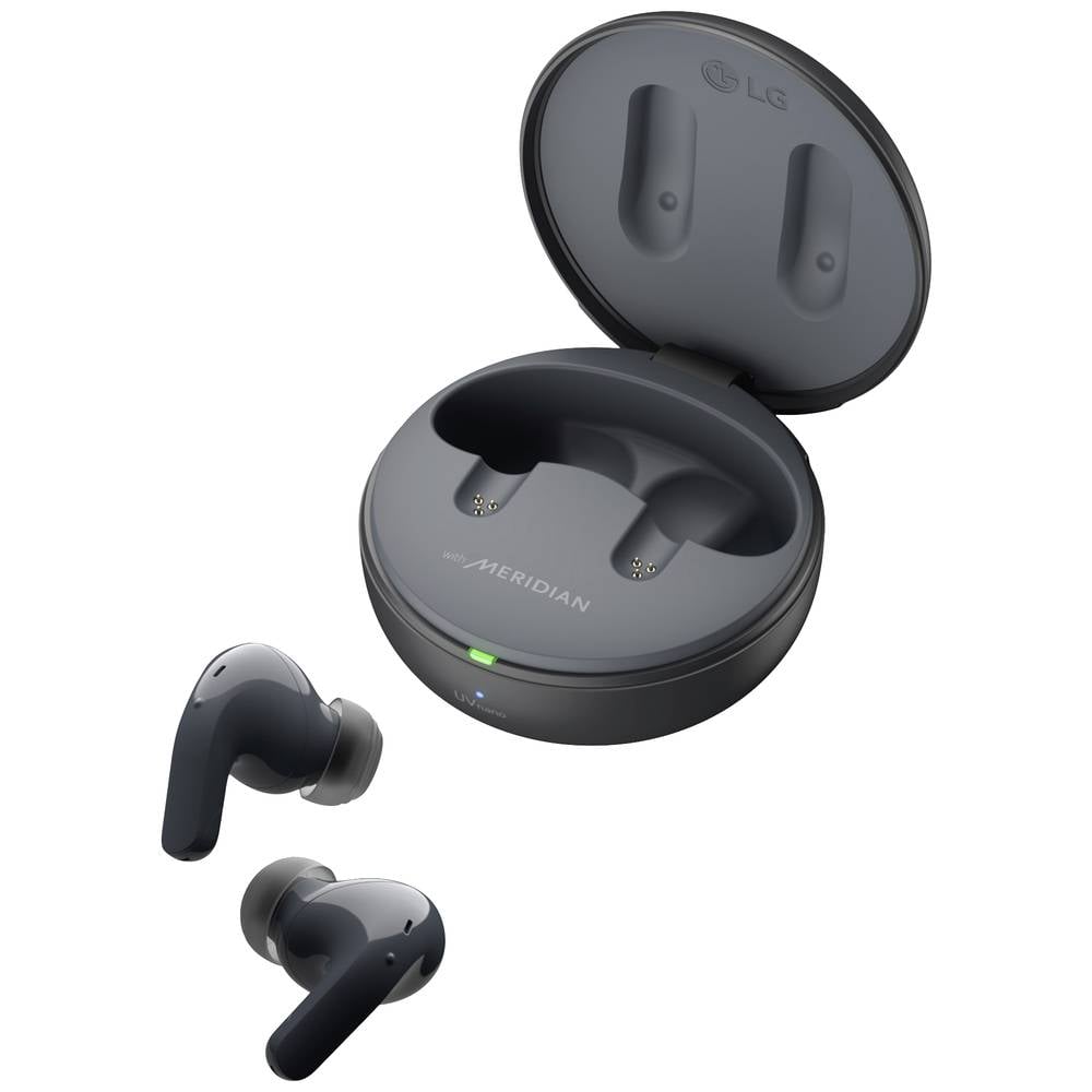 LG Electronics TONE Free DT90Q In Ear oordopjes Bluetooth Stereo Zwart Noise Cancelling, Ruisonderdrukking (microfoon) Headset, Oplaadbox