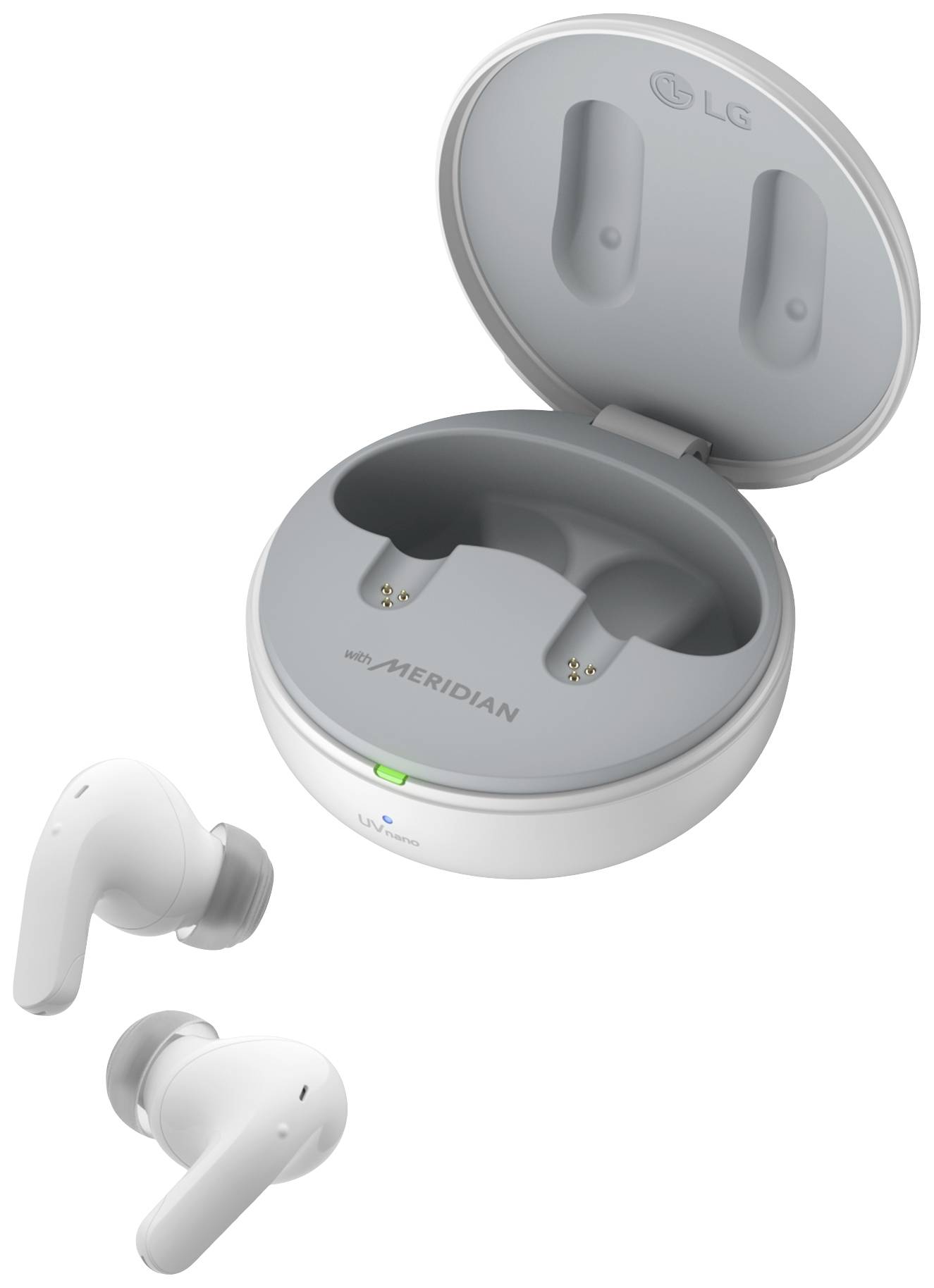 LG Electronics TONE Free DT60Q In Ear Kopfhörer Bluetooth® Stereo Weiß Noise Cancelling Ladecas
