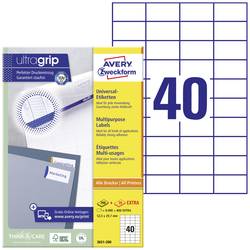 Avery-Zweckform 3651-200 Universal-Etiketten 52.5 x 29.7 mm Papier Weiß 8800 St. Permanent haftend Laserdrucker, Farblaserdrucker