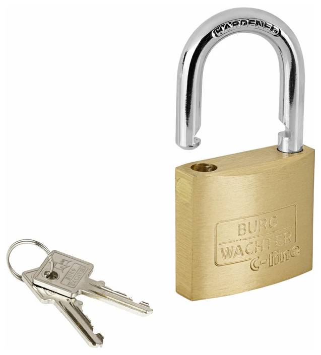 Burg Wächter 29941 Vorhängeschloss 40.00 mm gleichschließend Messing Schlüsselschloss-1