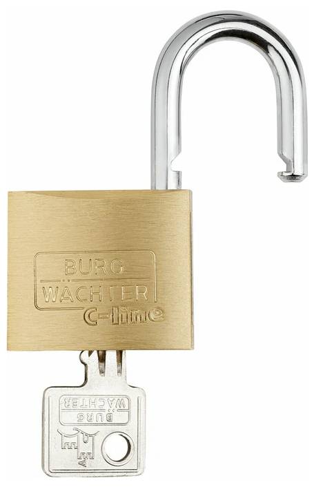 Burg Wächter 29941 Vorhängeschloss 40.00 mm gleichschließend Messing Schlüsselschloss-2
