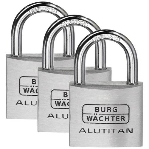 Burg Wächter 36251 Vorhängeschloss 40.00 mm gleichschließend Aluminium Schlüsselschloss