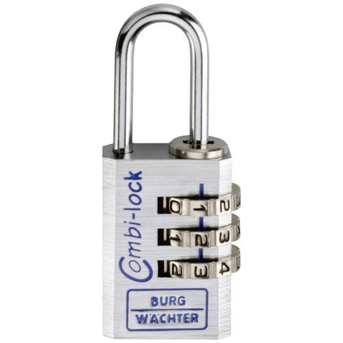 Burg Wächter 3631 Vorhängeschloss 22.90 mm Alusilber (Chrom) Zahlenschloss