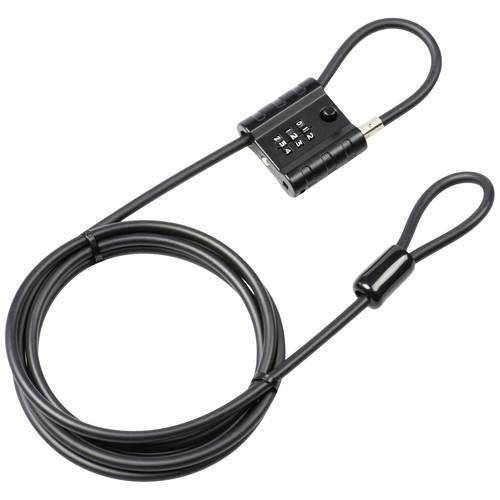 Burg Wächter Snap+Lock 725 300 Kabelschloss Schwarz Zahlenschloss