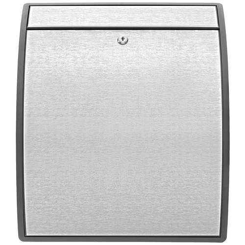 Thumbnail - Burg Wächter 34490 TURN 4942 ANT/Ni Briefkasten Kunststoff Anthrazit, Edelstahl Schlüsselschloss