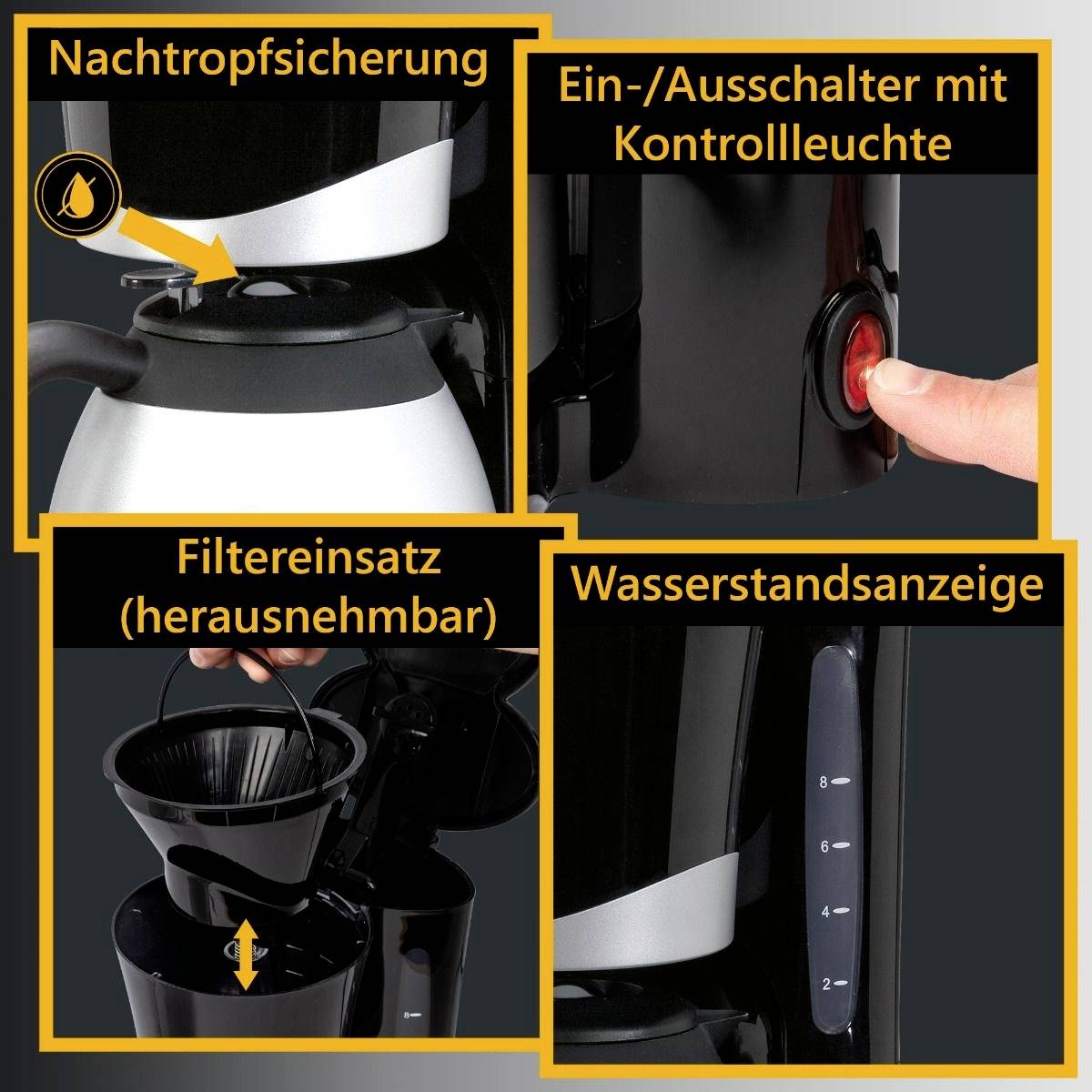 CLATRONIC - Thermo-Kaffeeautomat KA 3327 schwarz-6