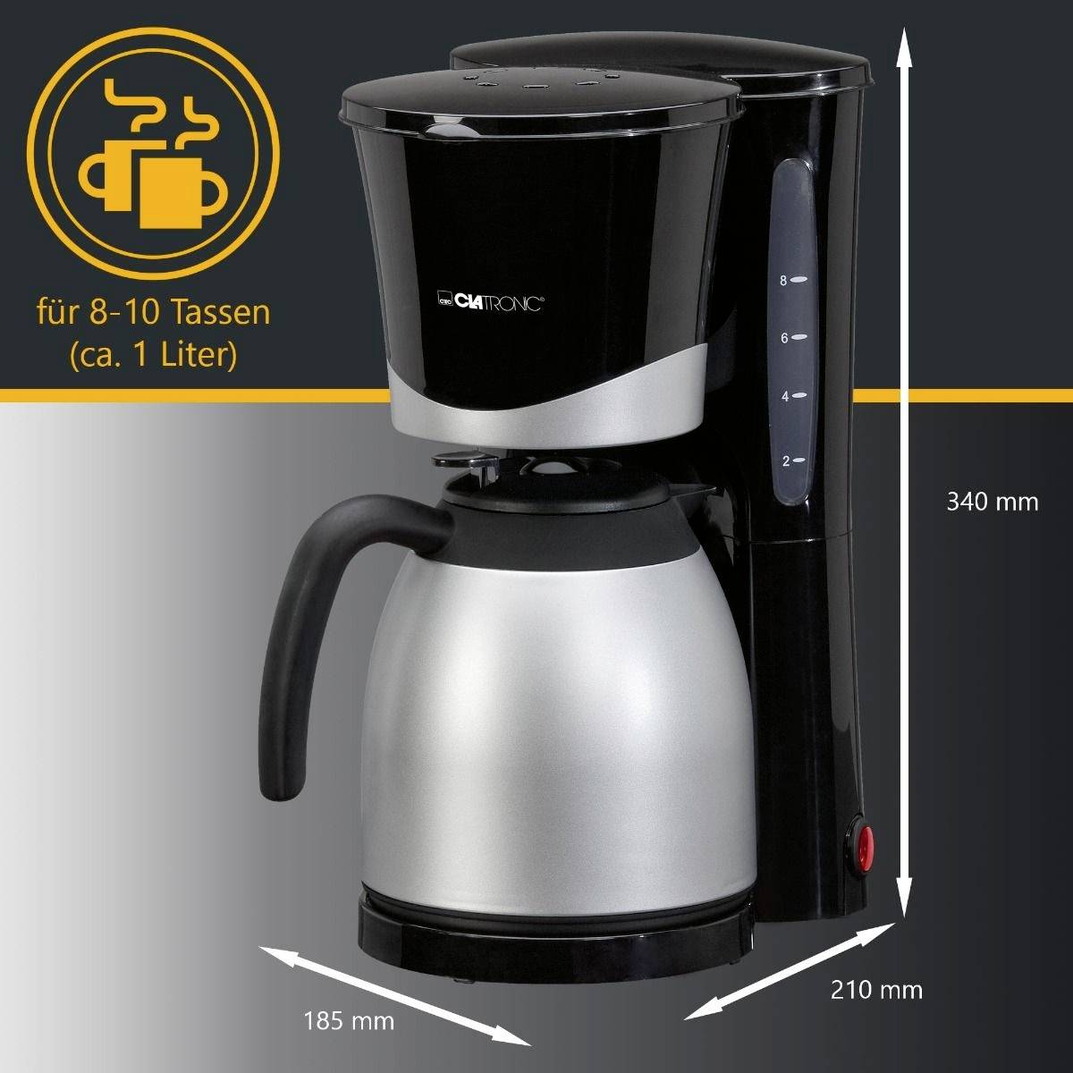 CLATRONIC - Thermo-Kaffeeautomat KA 3327 schwarz-8