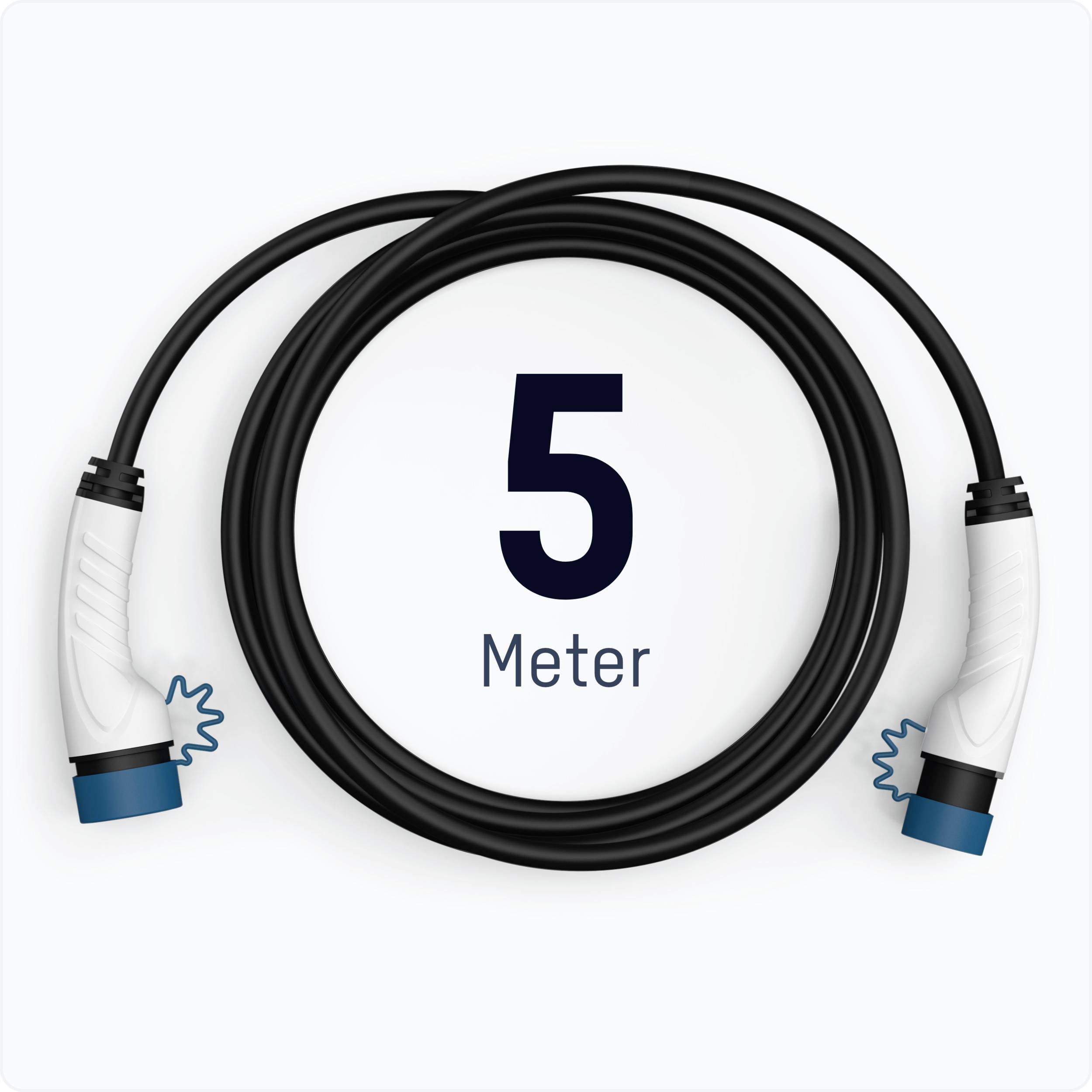 'Ein Elektroauto wird geladen. Der Text lautet: Ladeeffizienz – Mit 11 kW Ladeleistung schnell wieder auf der Straße.'