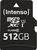 Intenso 512GB microSDXC Performance microSD-Karte 512 GB Class 10 UHS-I Wasserdicht